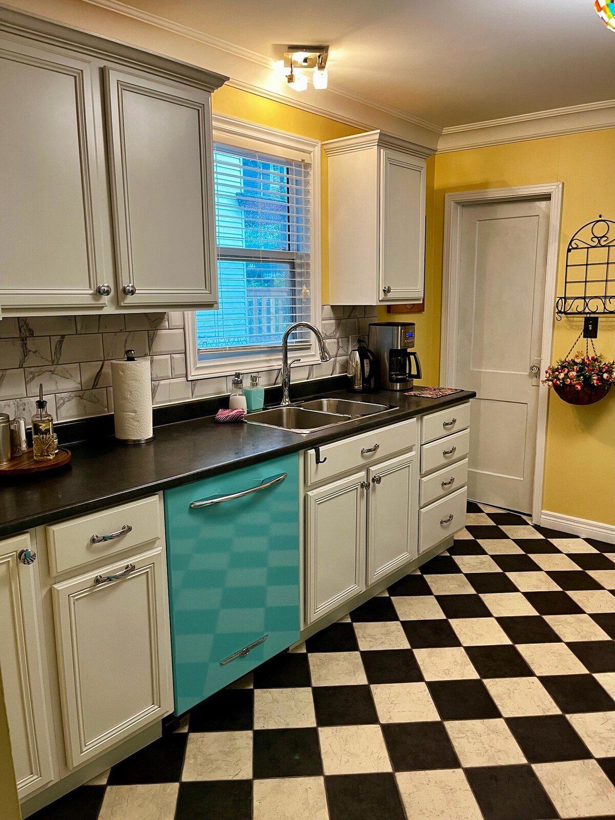 The Hill Flat kitchen sink area