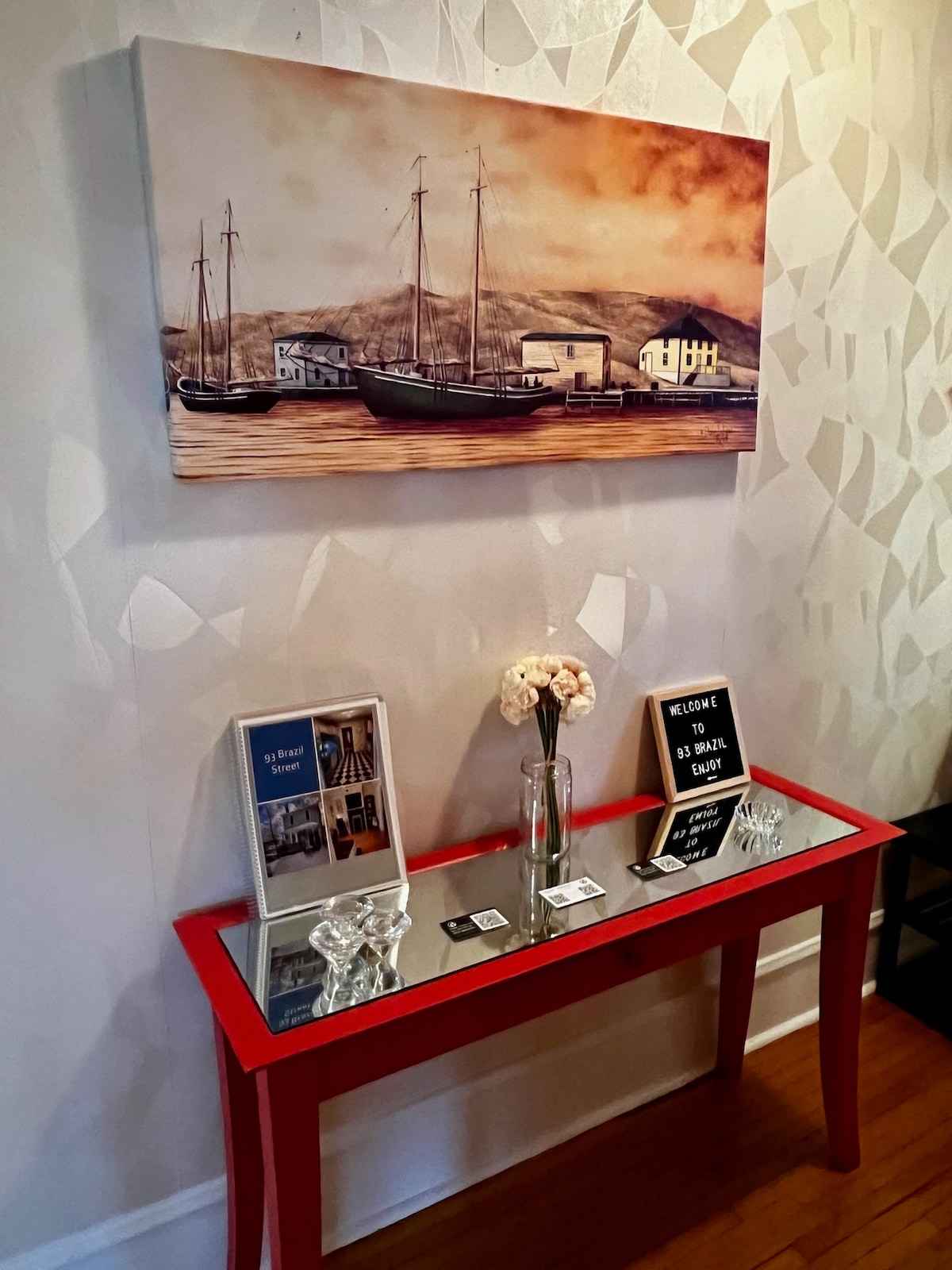 The Hill Flat welcome entry