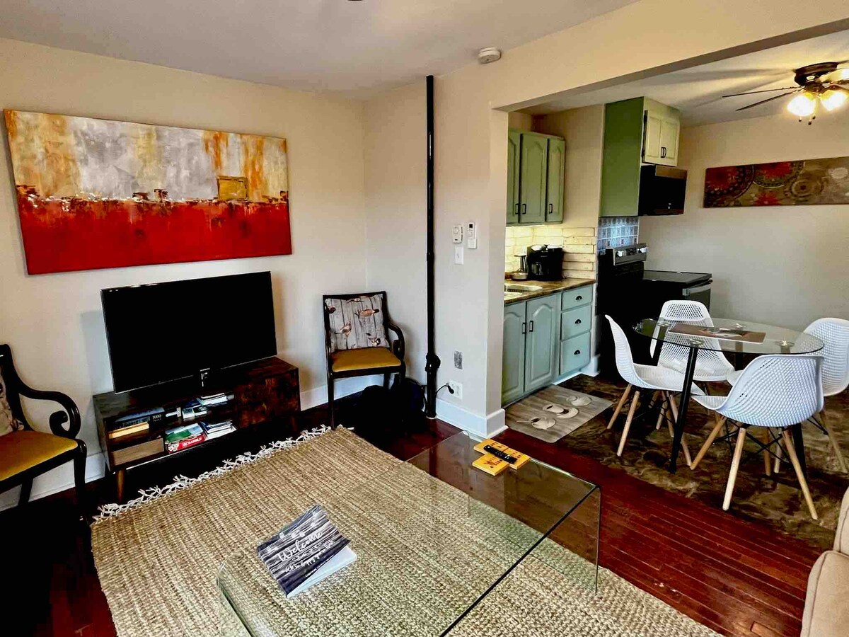 The Hill House kitchen and living area