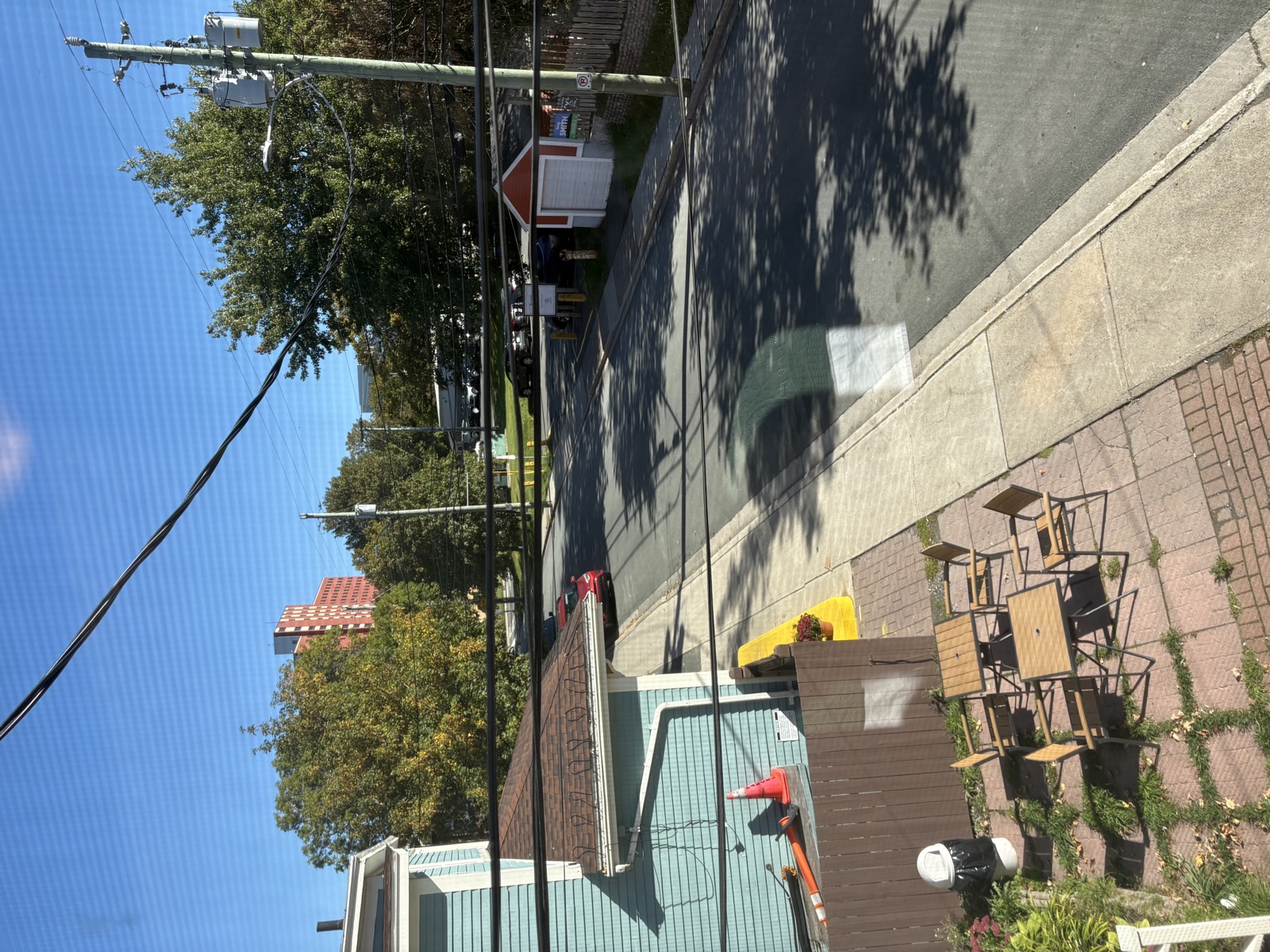 The LaCour House street view from window