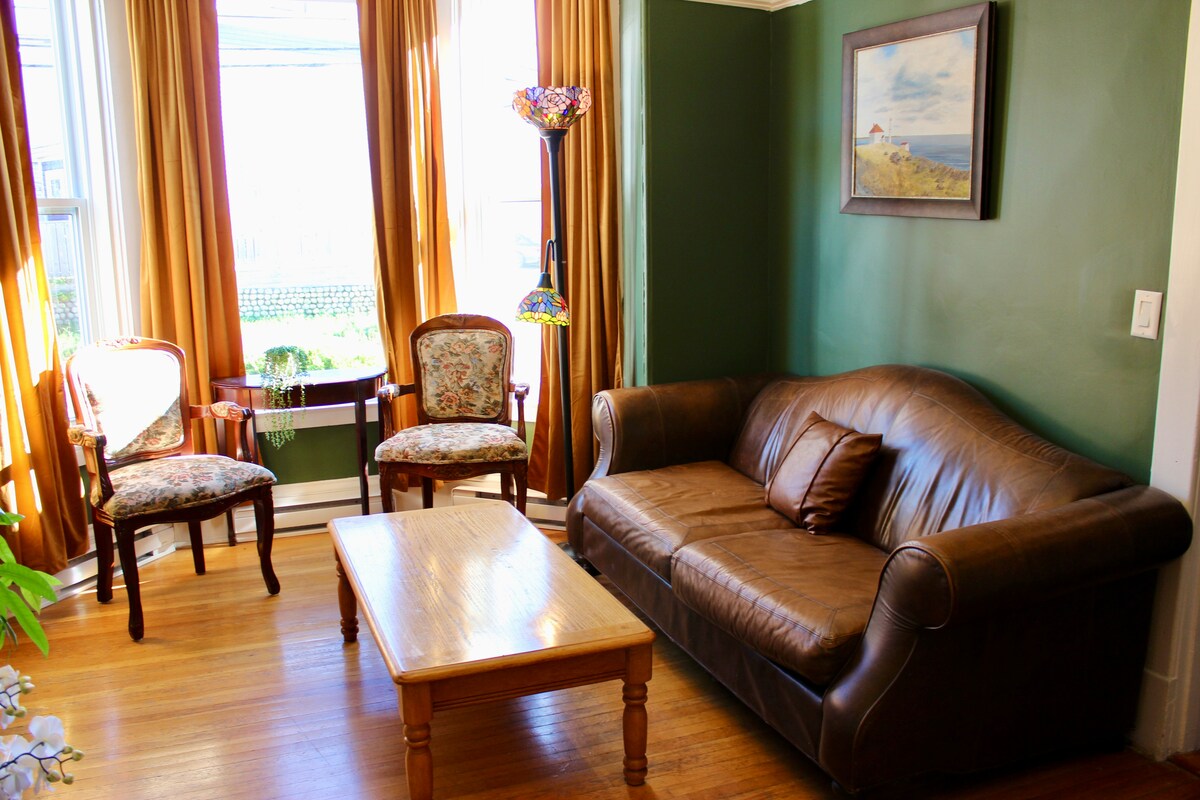 The LaCour House leather sofa